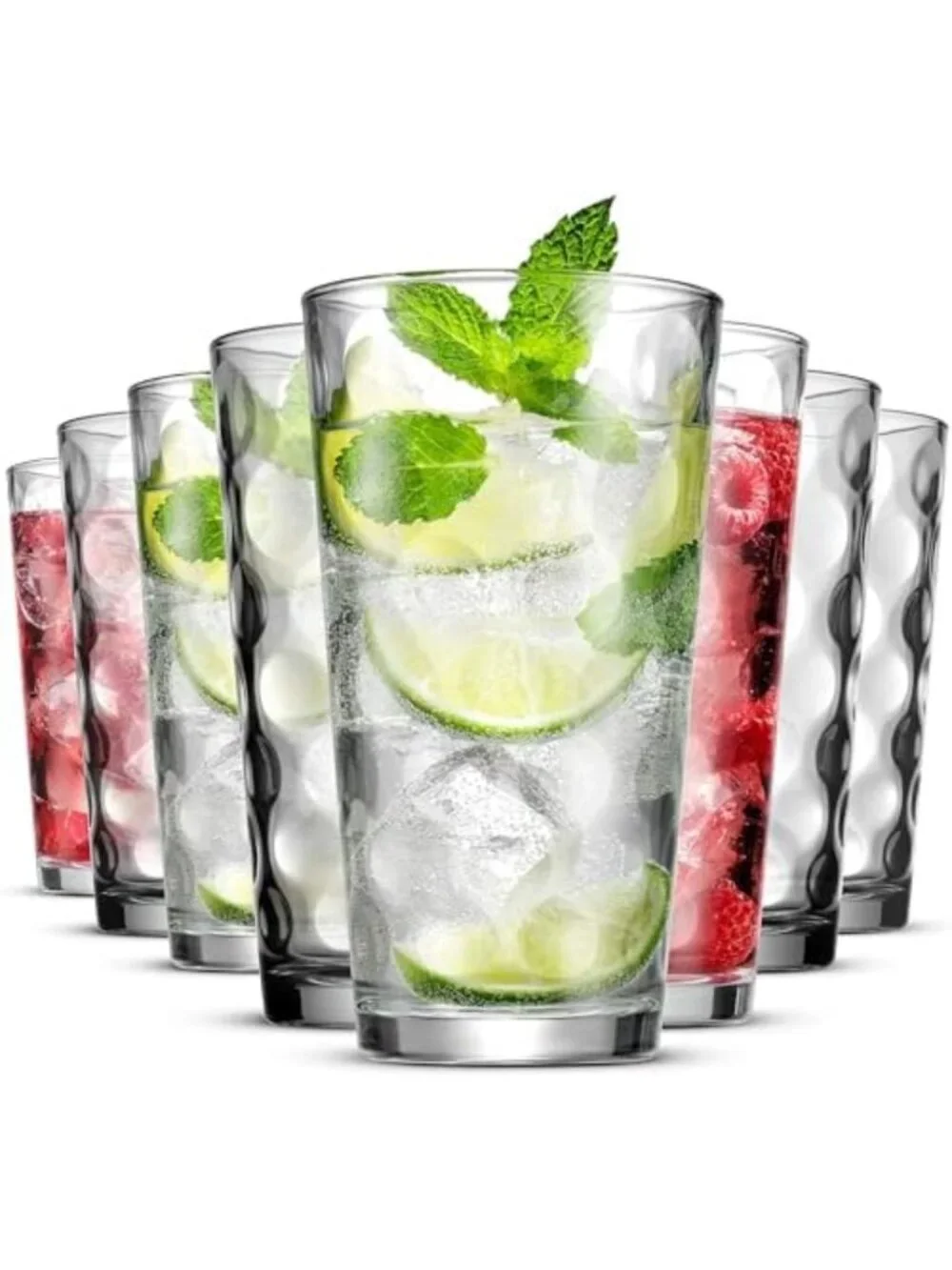 18-Piece Drinking Glass Set - Highball, DOF & Juice Glasses for Family Use